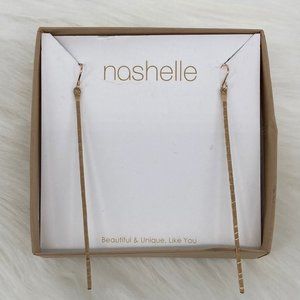 NASHELLE - OS - NWOT Golden Textured Bars Earrings